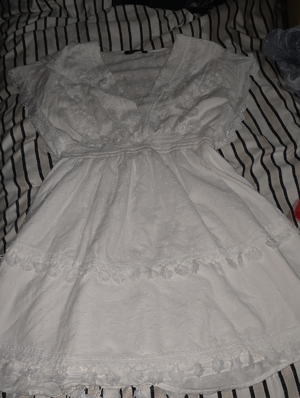 Simplee Apparel White Eyelet Midi Dress